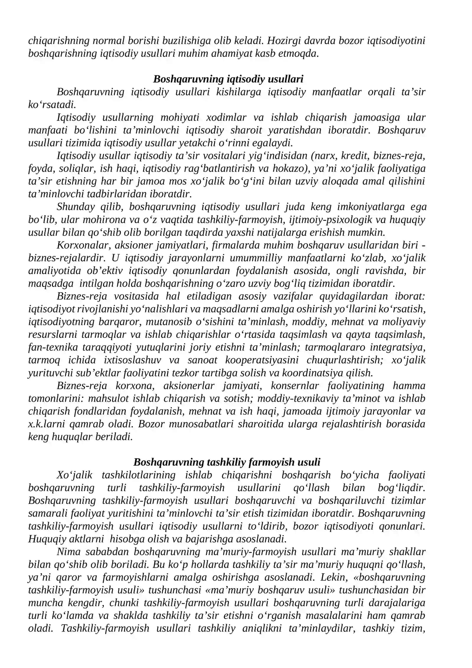 Menejmentning boshqarish usullari 3