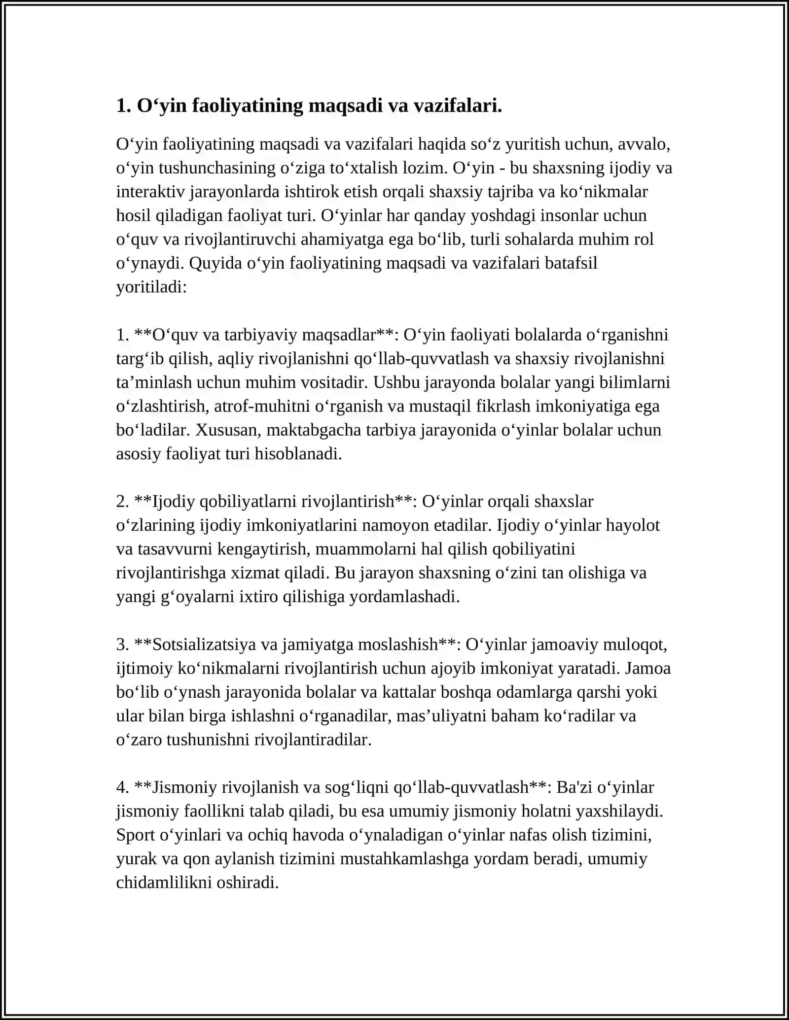 MAKTABGACHA TA'LIM TASHKILOTIDA RIVOJLANISH MARKAZLARIDA TA'LIMIY FAOLIYATNI TASHKIL ETISHDA O‘YIN FAOLIYATI 3