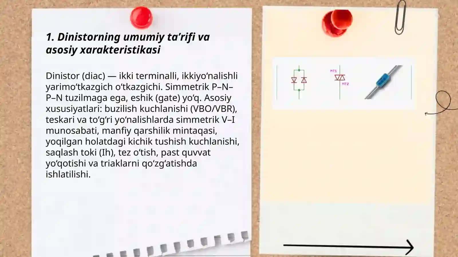 Umumiy ma'lumotlar. Dinistor tuzilmasi va ishlash prinsipi; Tiristor tuzilmasi va ishlash prinsipi 3