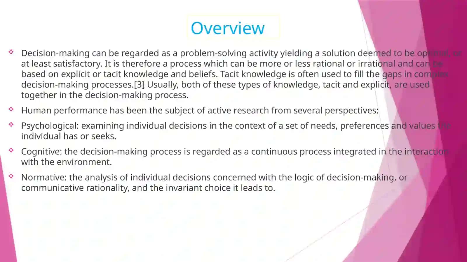 Decision-making in adolescents 3