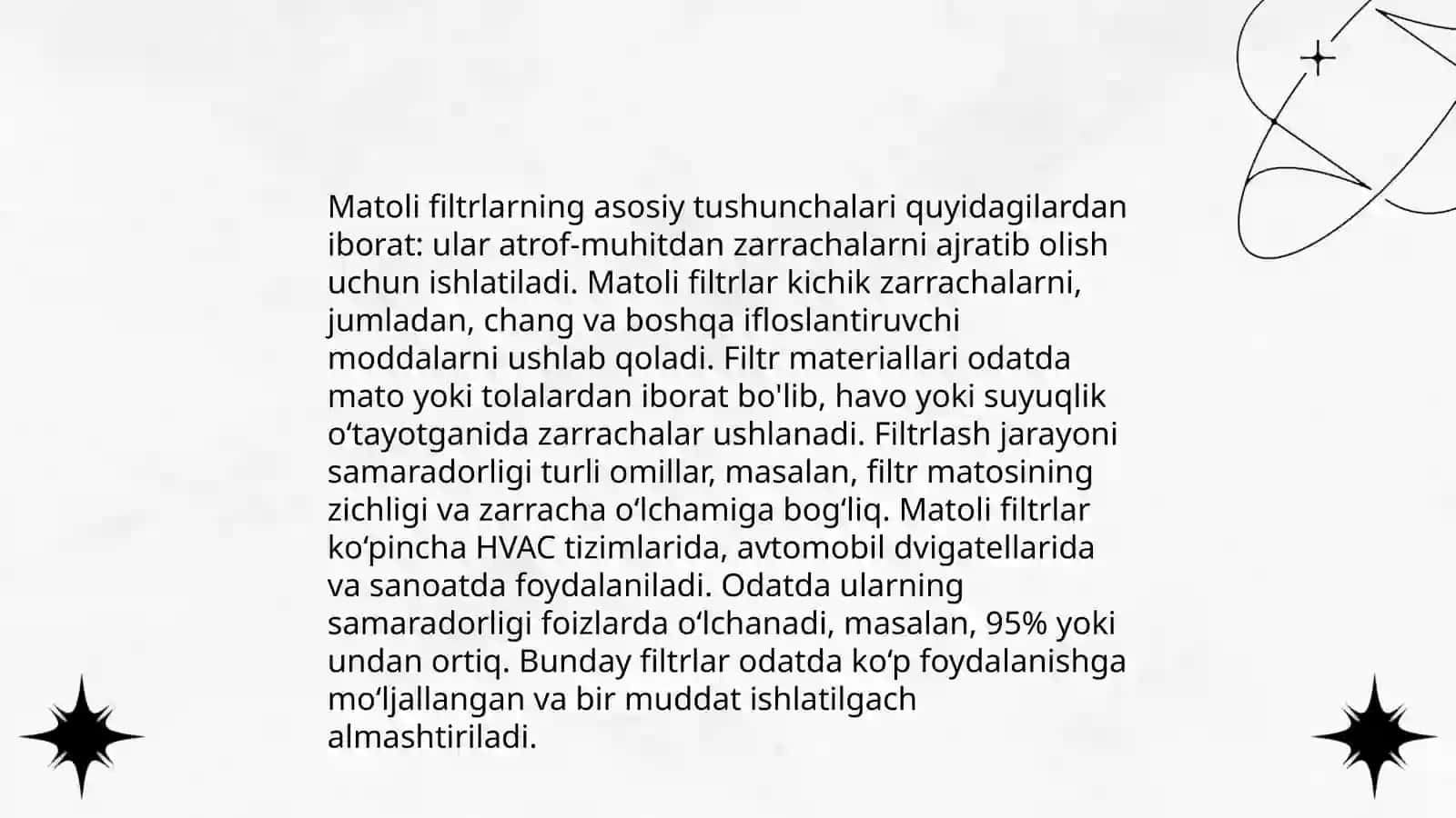 Matoli filtrlar 3