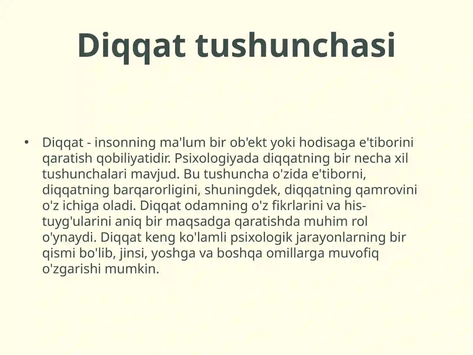 Diqqatni rivojlantirish mashqlari 3
