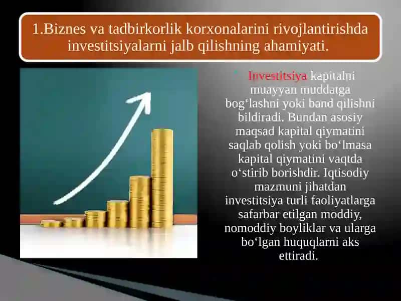 Mamlakatimizda biznesni investisiyalashning ustuvor yo‘nalishlari 3