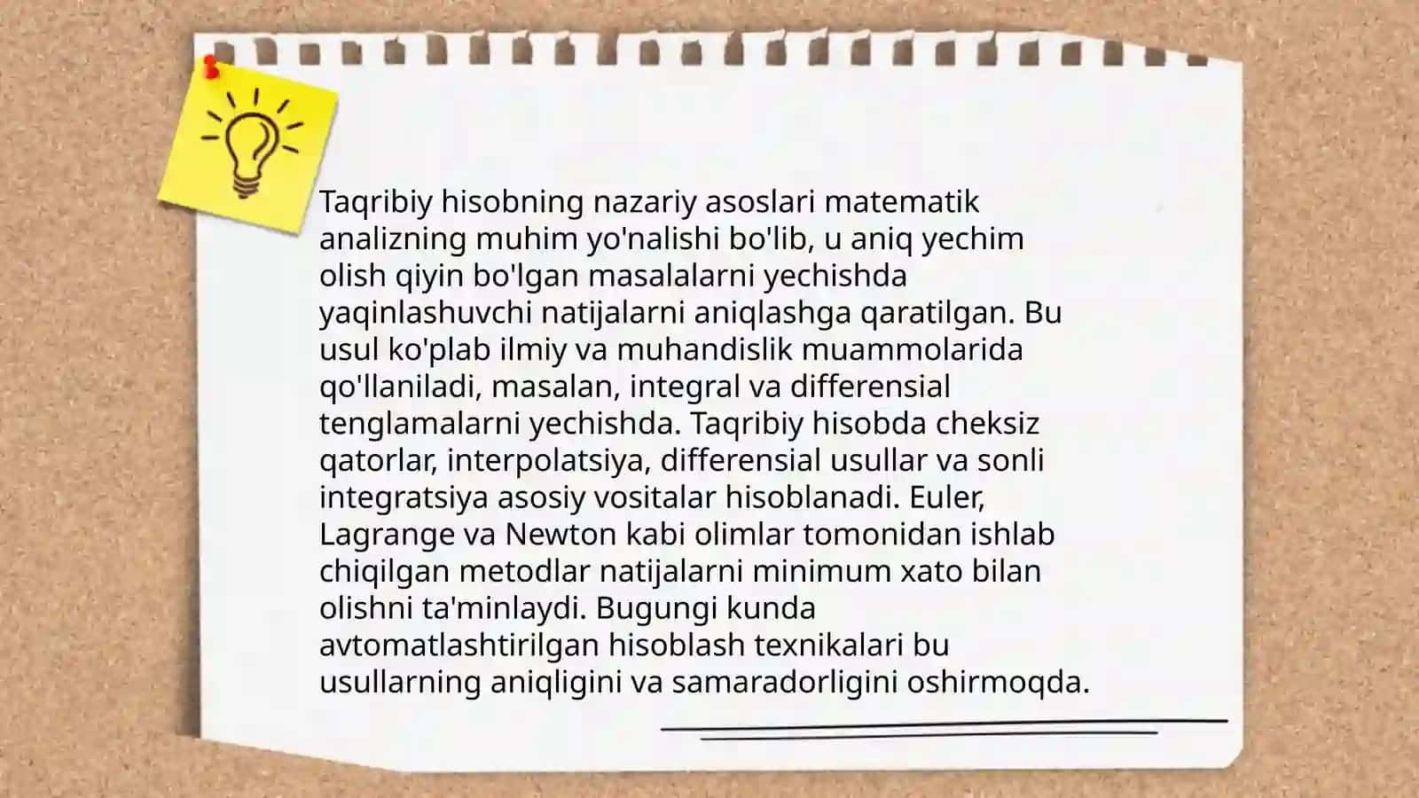 Taqribiy hisobning nazariy asoslari 3