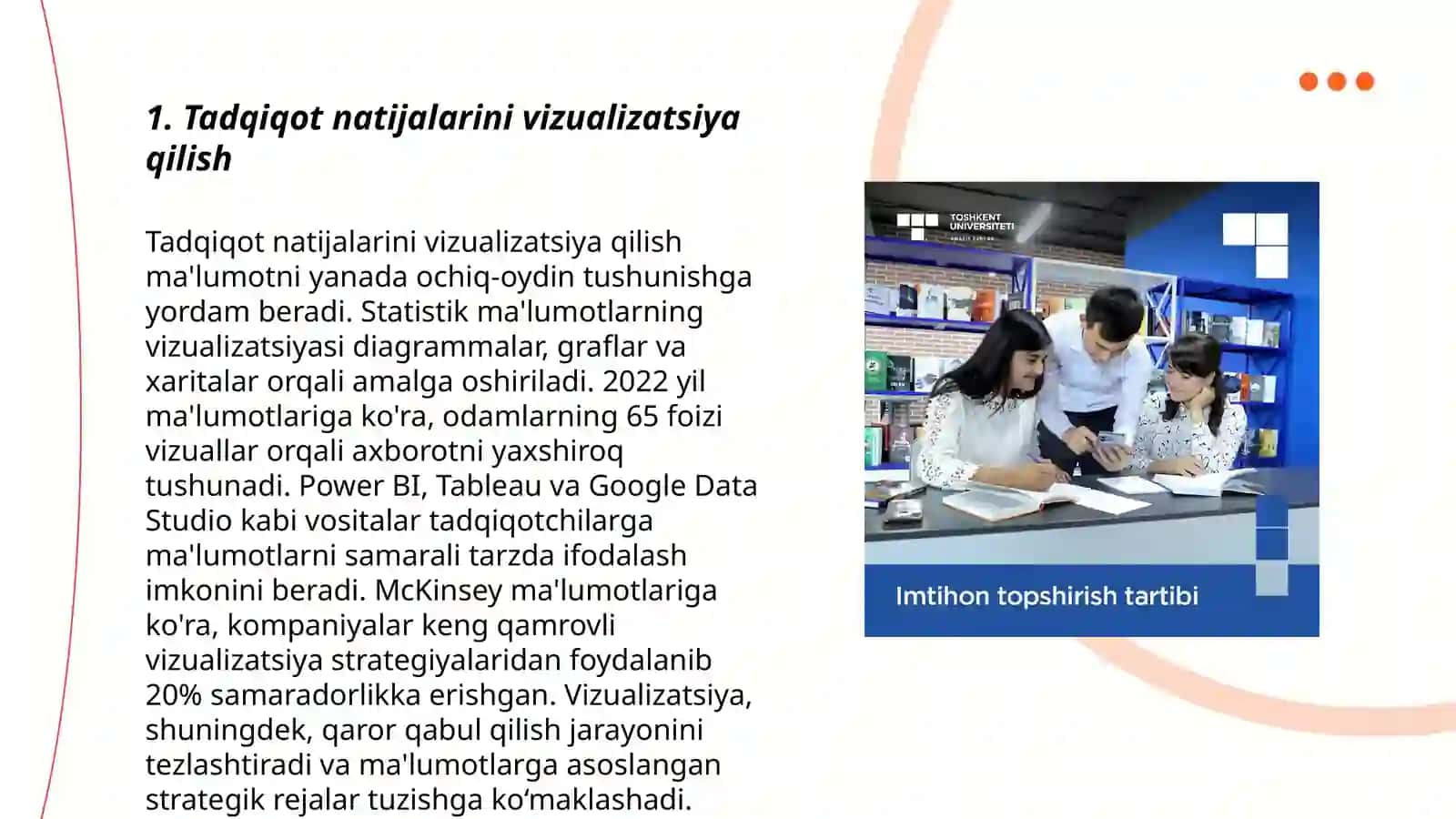 Tadqiqot natijalarini vizualizatsiya qilish 3