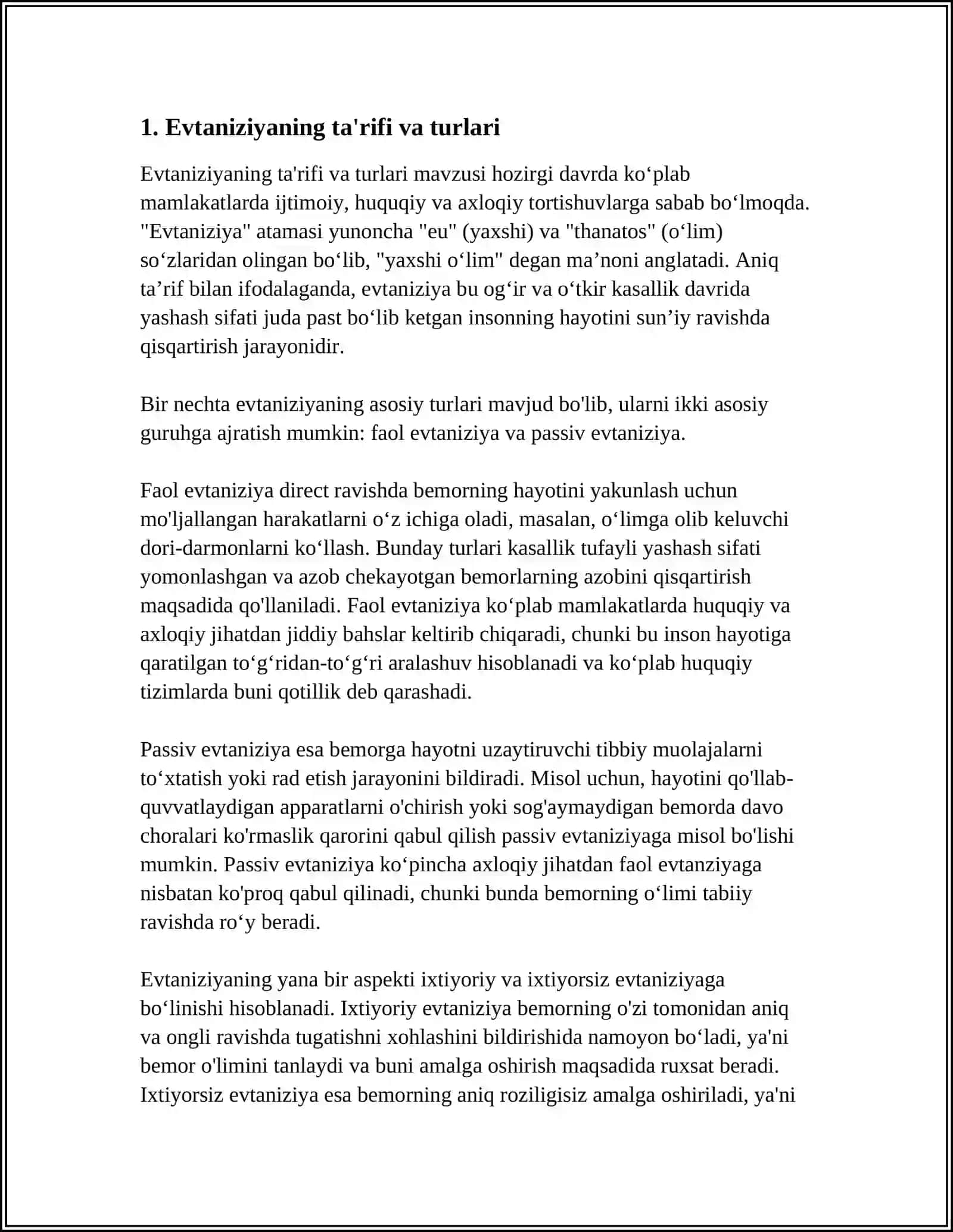 EVTANIZIYA MUOMALARI 3