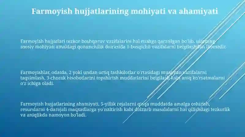 Farmoyish Hujjatlari 3
