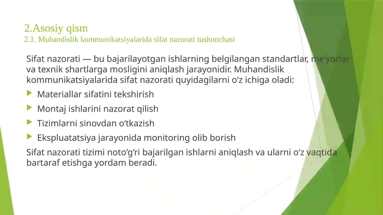 Muhandislik Kommunikatsiyalarining Sifatni Nazorati 3