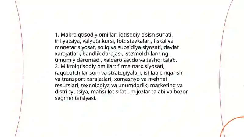 Iqtisodiy omillarni guruhlarga ajratish (makro va mikro) 3