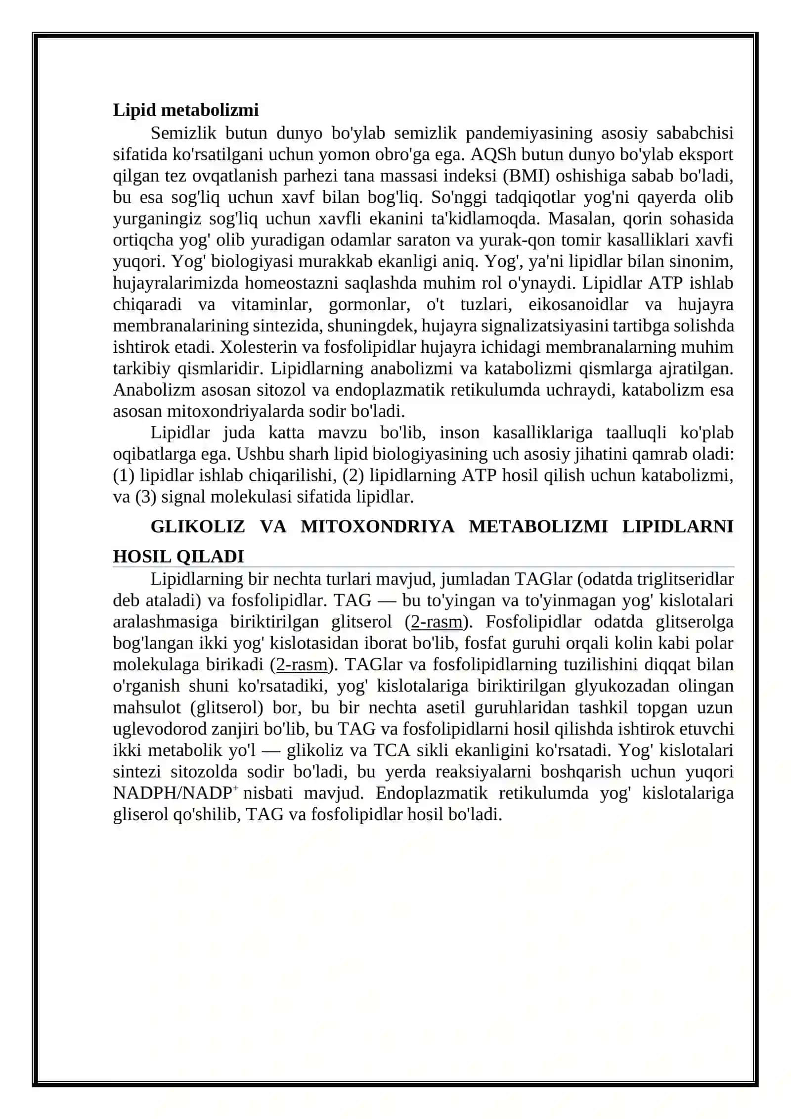 Lipidlar almashinuvi.Oqsillarning almashinuvi 3