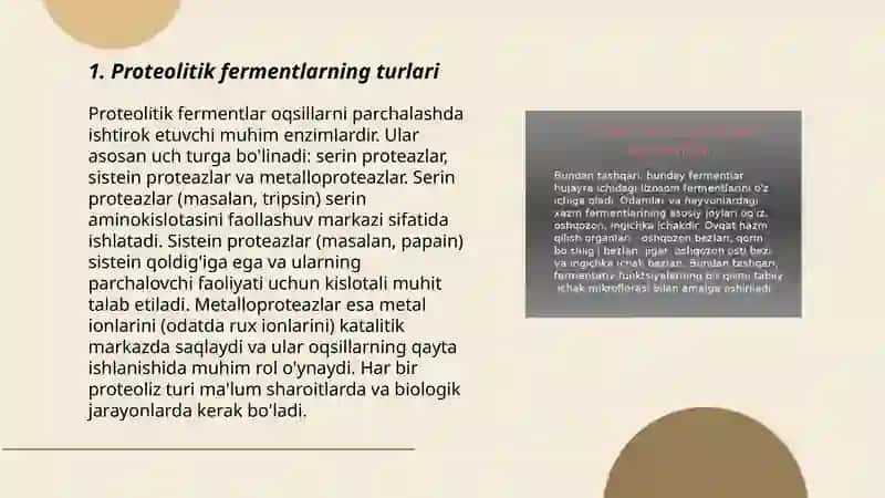 Oziq-ovqat sanoatida proteolitik fermentlar 3
