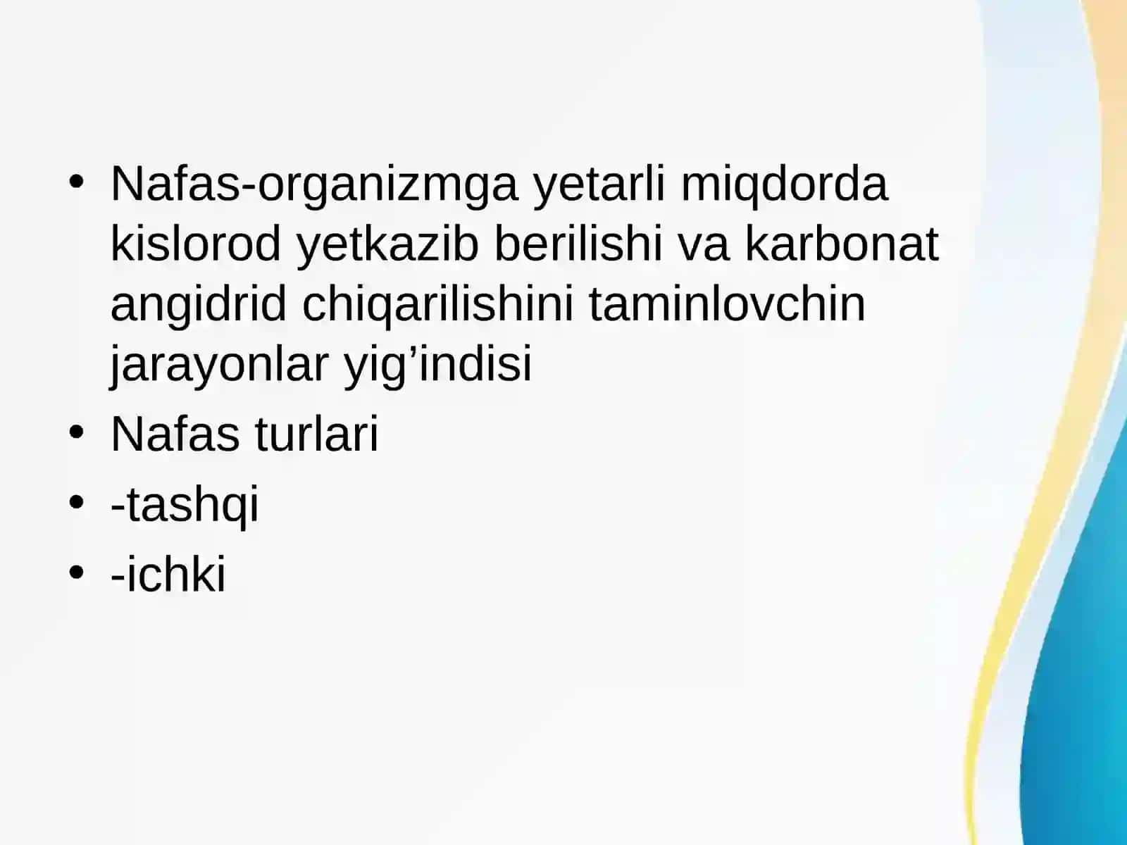 Nafas olish tizimi patofiziologiyasi 3