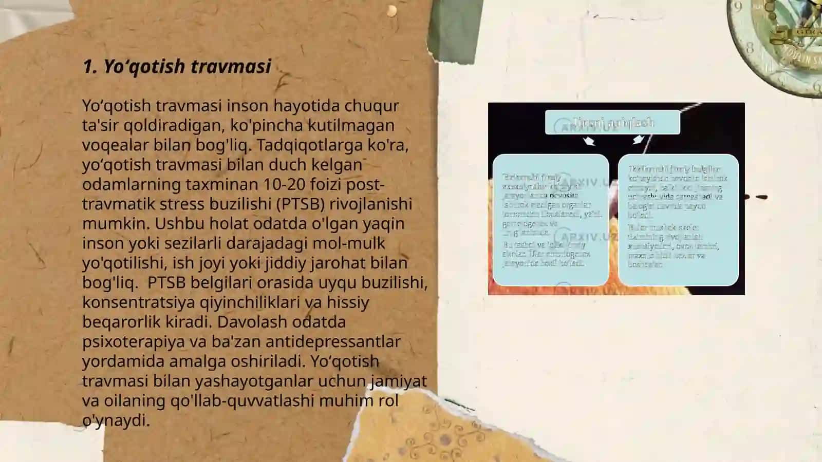 Yoʻqotish bilan bogʻliq kechinmalar 3
