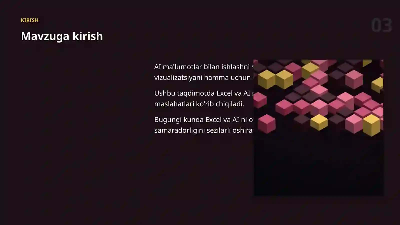 AI Ma'lumotlar bilan ishlash 3