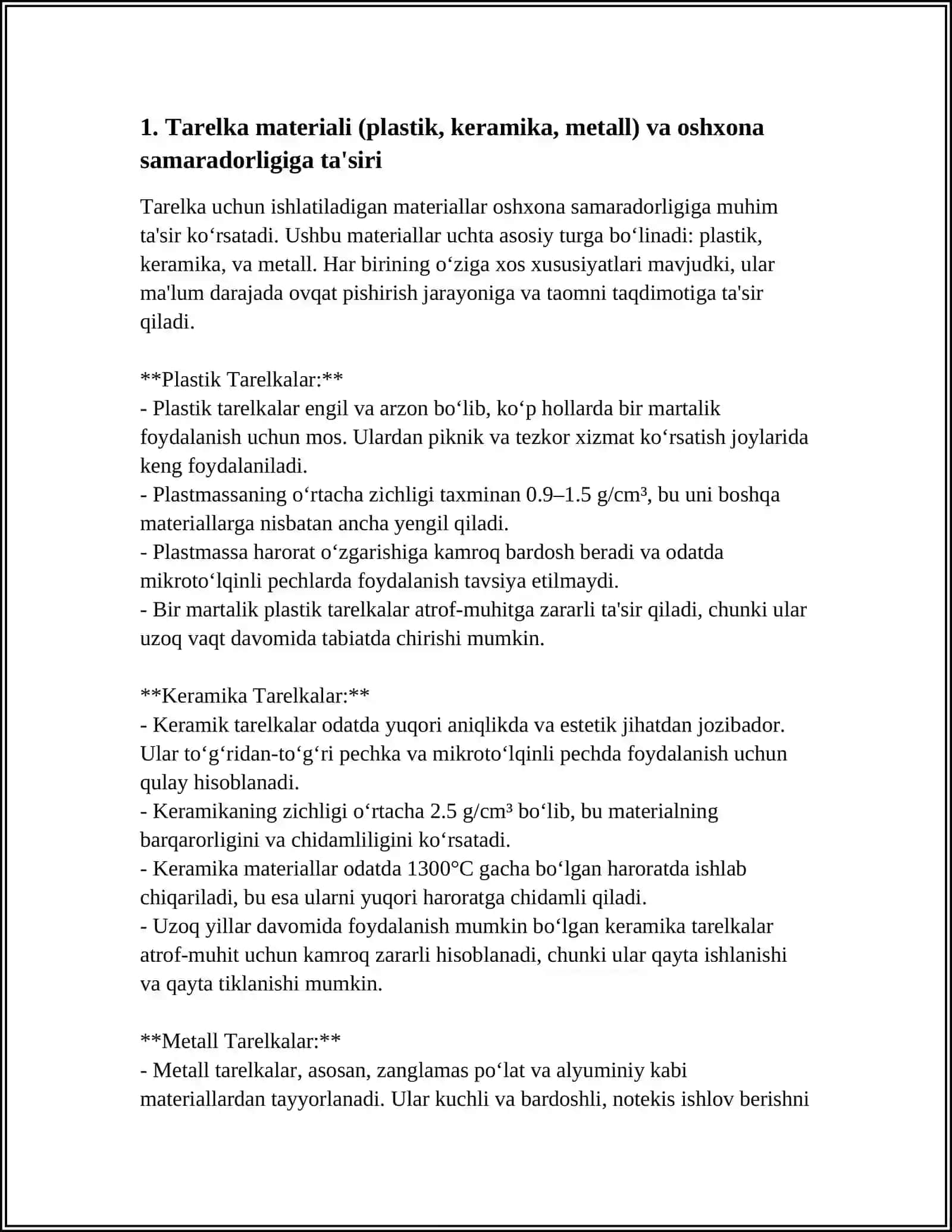 Tarelka turlarining samaradorlikka ta'siri 3