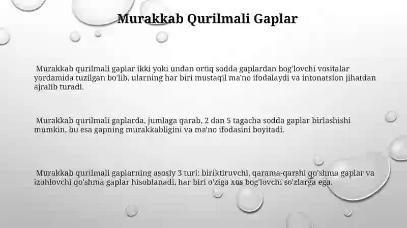 Murakkab Gaplar 3
