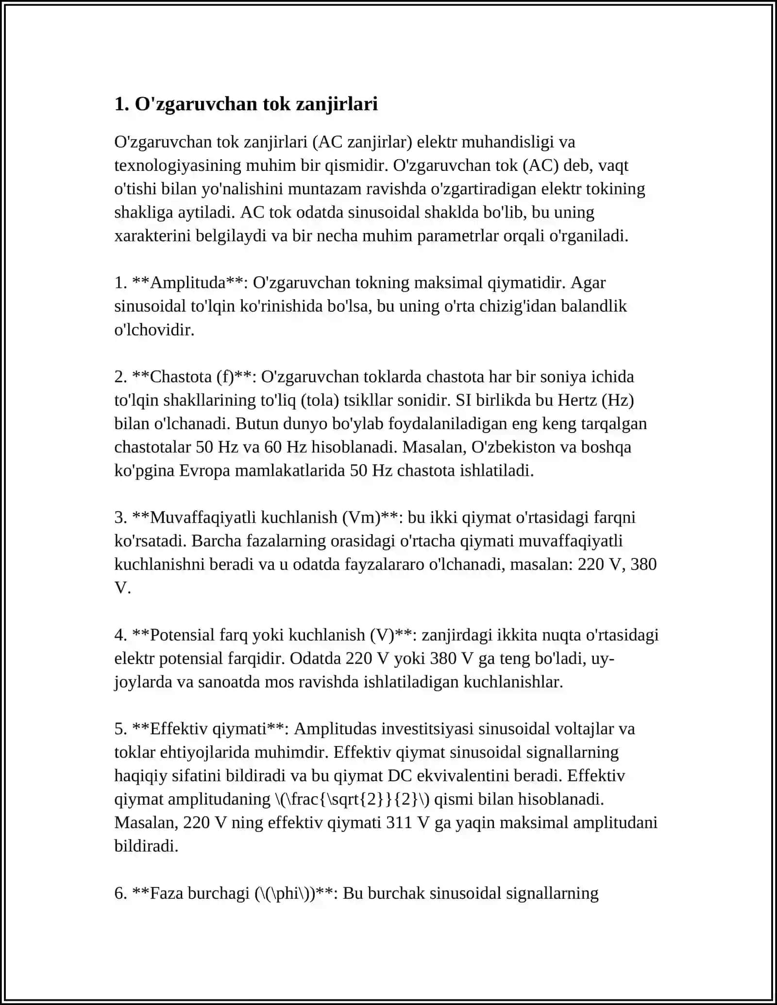 UCH FAZALI ELEKTR ZANJIRLARINI HISOBLASH 3