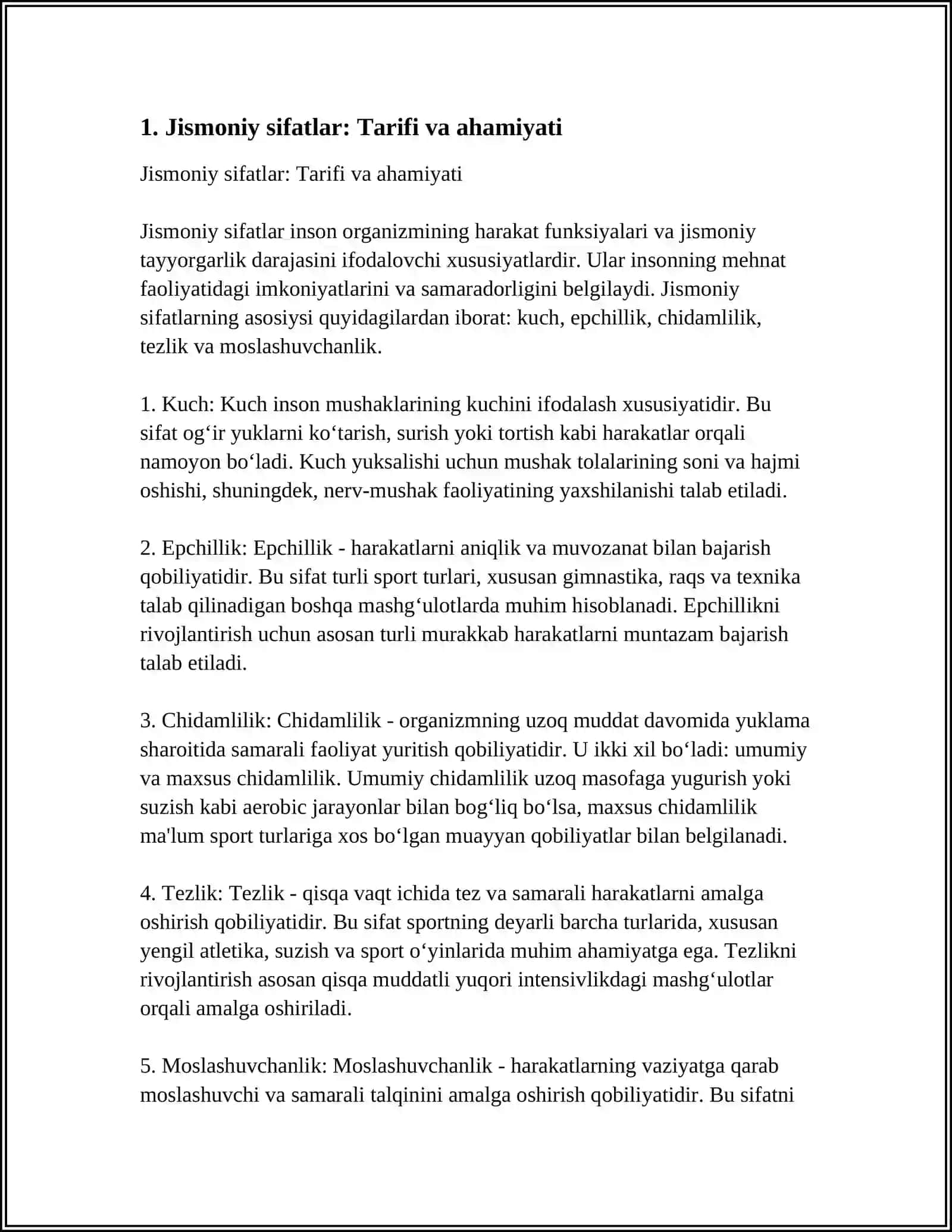 Jismoniy sifatlar: Tarifi va ahamiyati 3