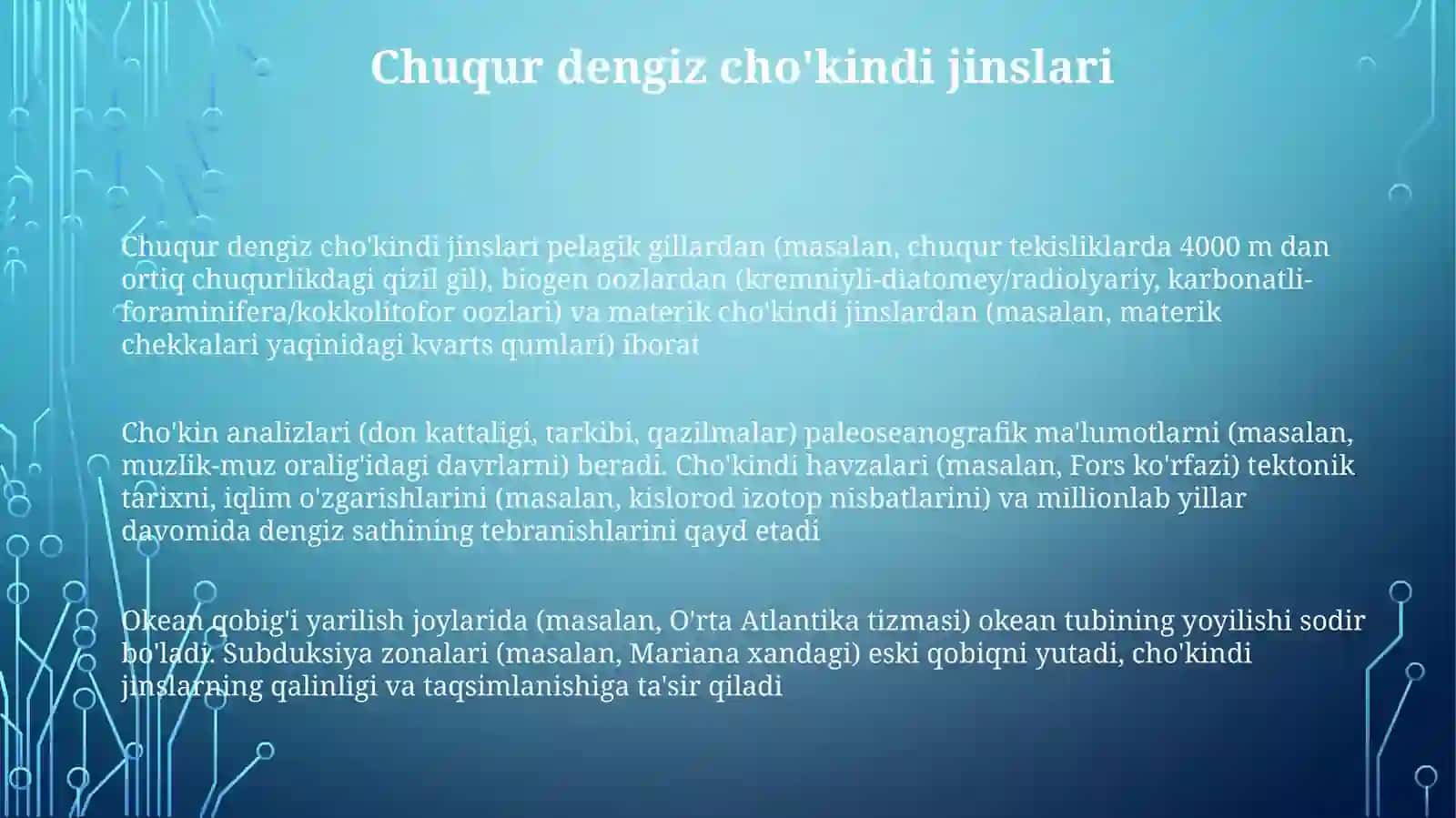 Dengizvaokeanlarning geologik ishi 3