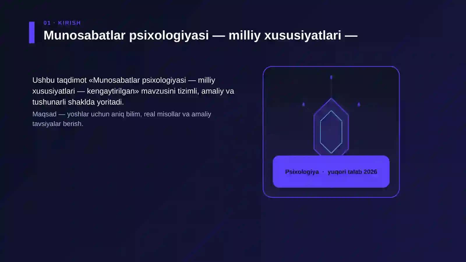 Munosabatlar psixologiyasi — milliy xususiyatlari — kengaytirilgan 3