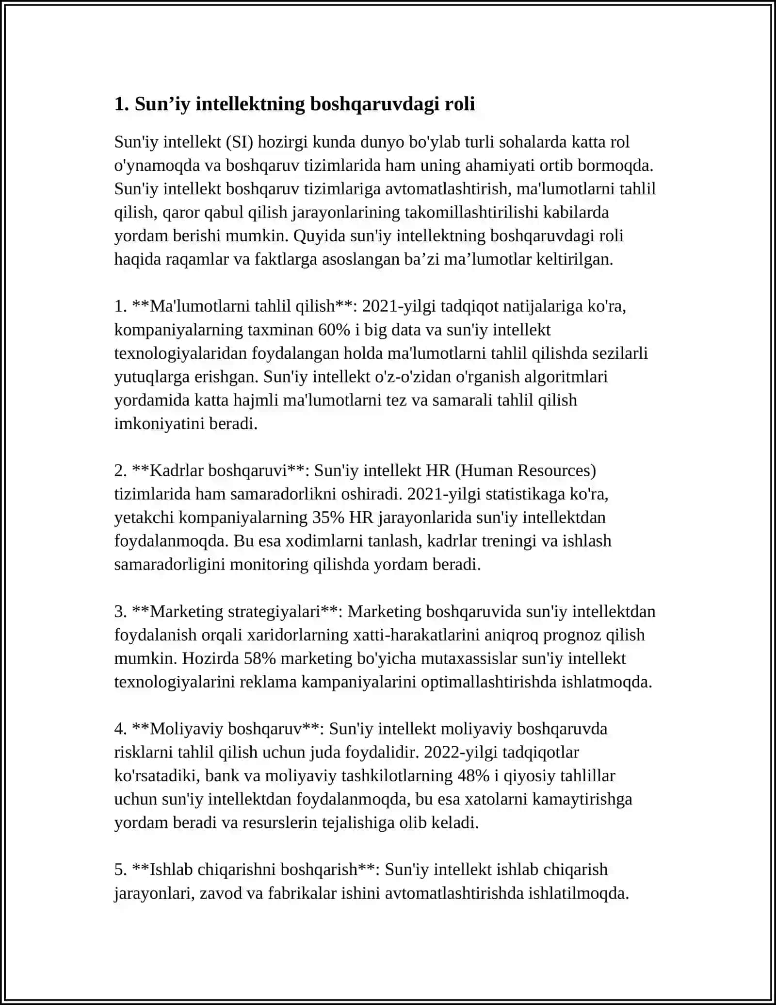 BOSHQARUVDA SUN’IY INTELLEKT VA MASHINAVIY O‘RGANISHNING O‘RNI 3
