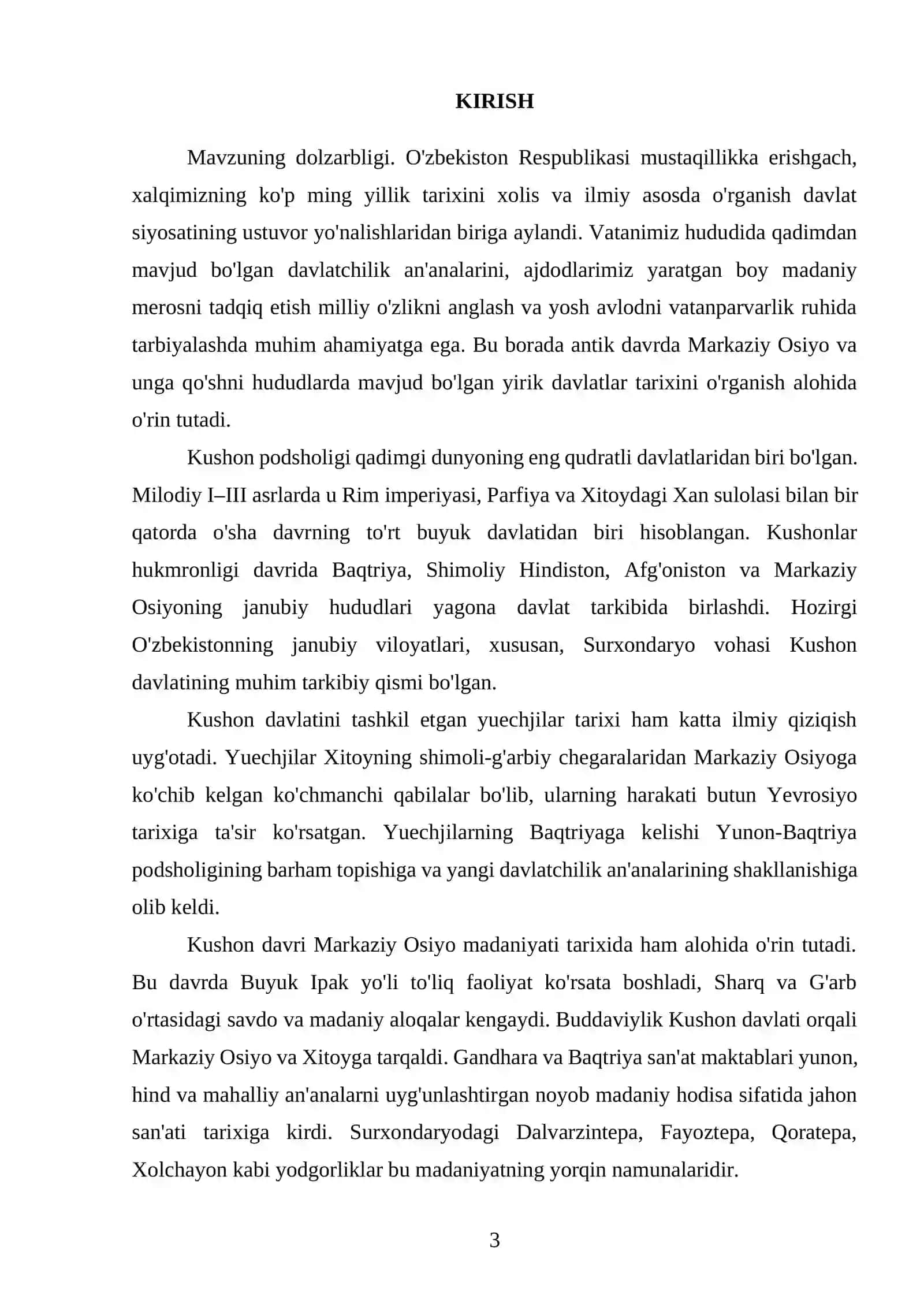 YUECHJI VA KUSHON PODSHOLIGI TARIXI 3