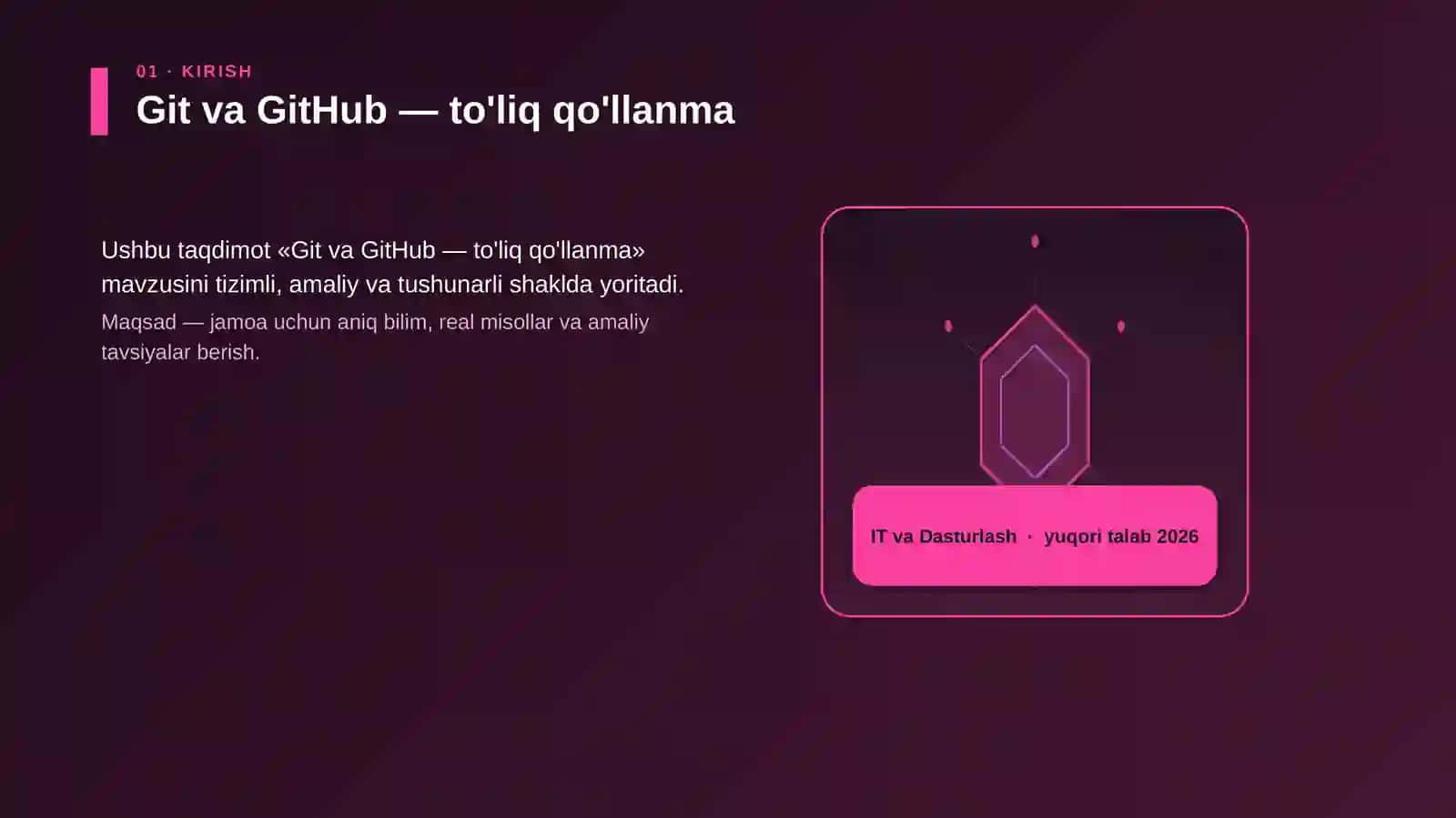 Git va GitHub — to'liq qo'llanma 3