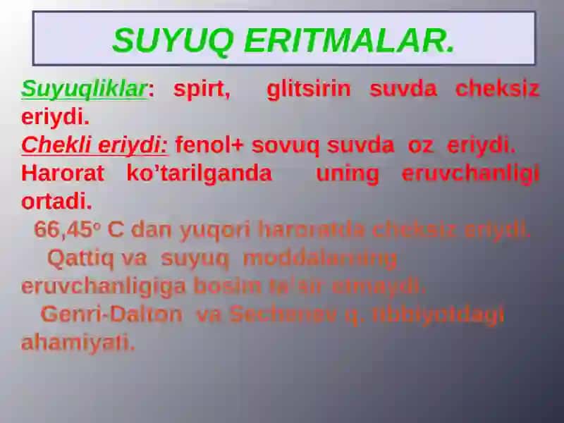 Gazlarning eritmalari 3