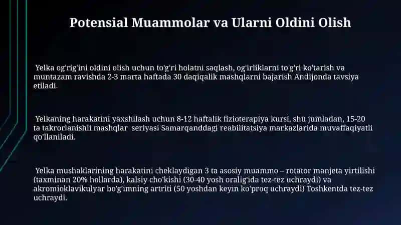 Yelka Mushaklarining Harakatini Oshirish Usullari 3