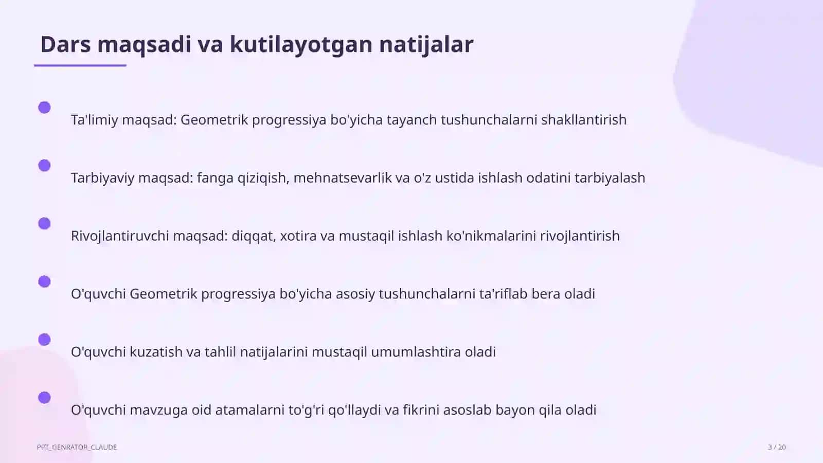 Geometrik progressiya (9-sinf) 3