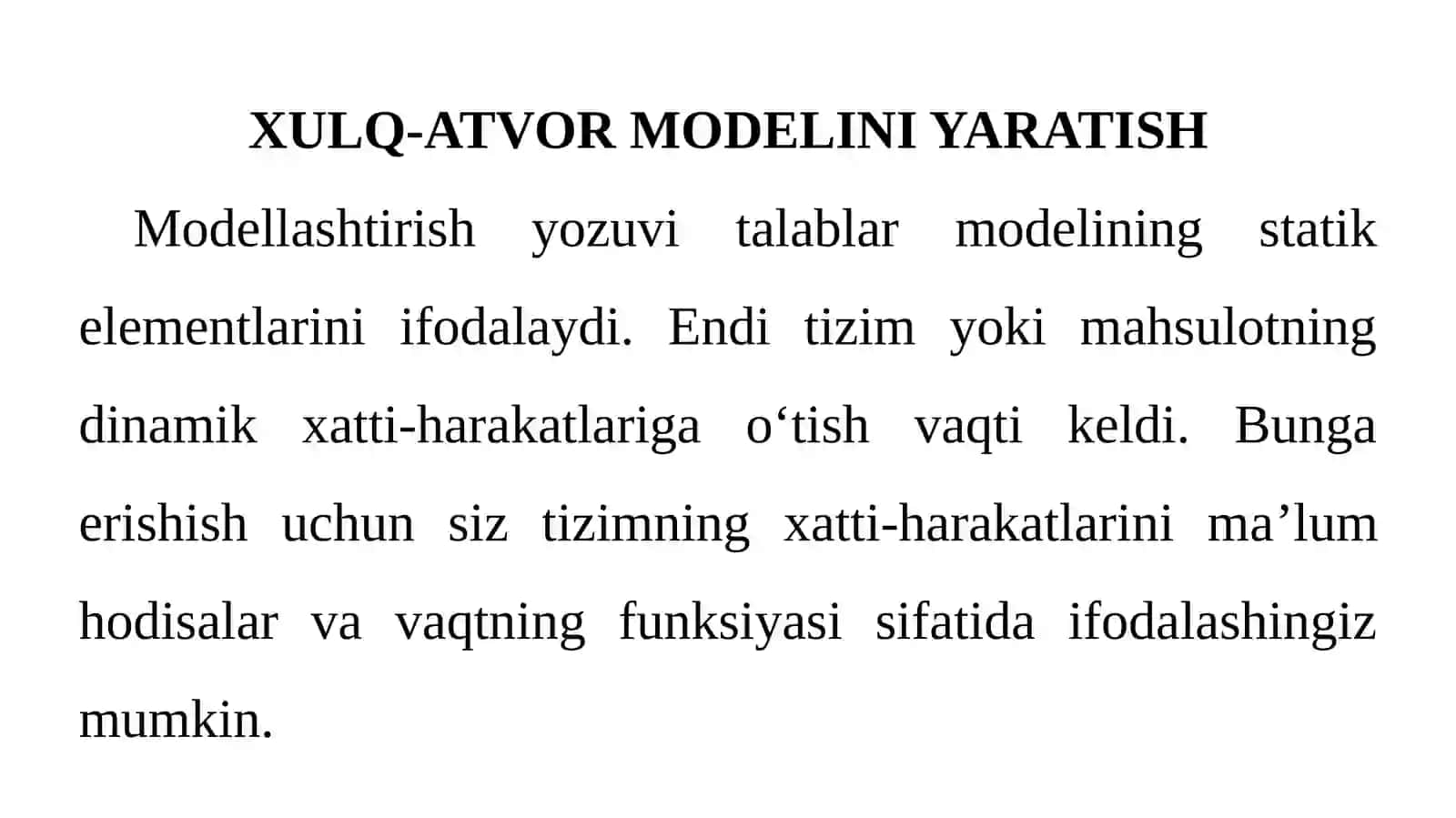 Talablarni modellash: Rejim, shablonlar va veb/mobil ilovalar 3