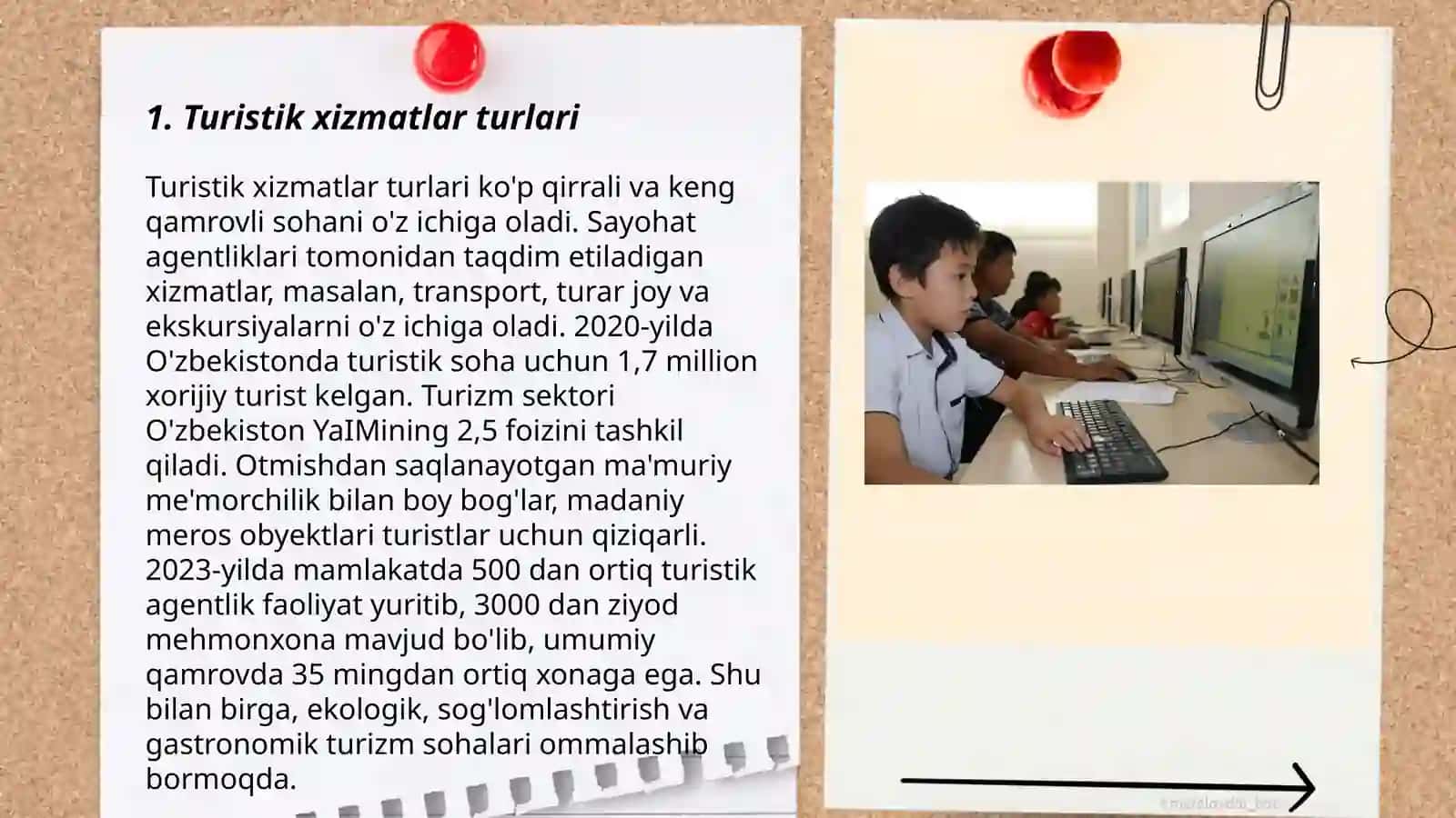 Turistik xizmatlar ko‘rsatishni tashkil etish 3