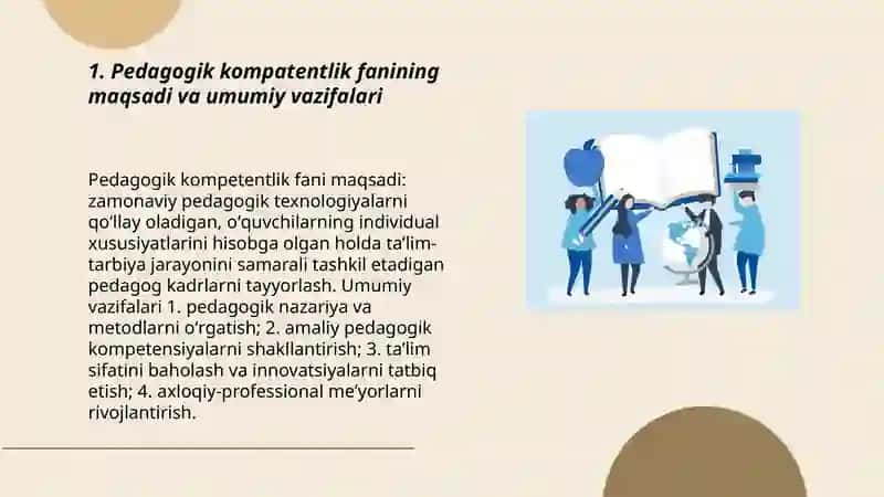 Pedagogik kompatentlik fanini maqsad va vazifalari 3