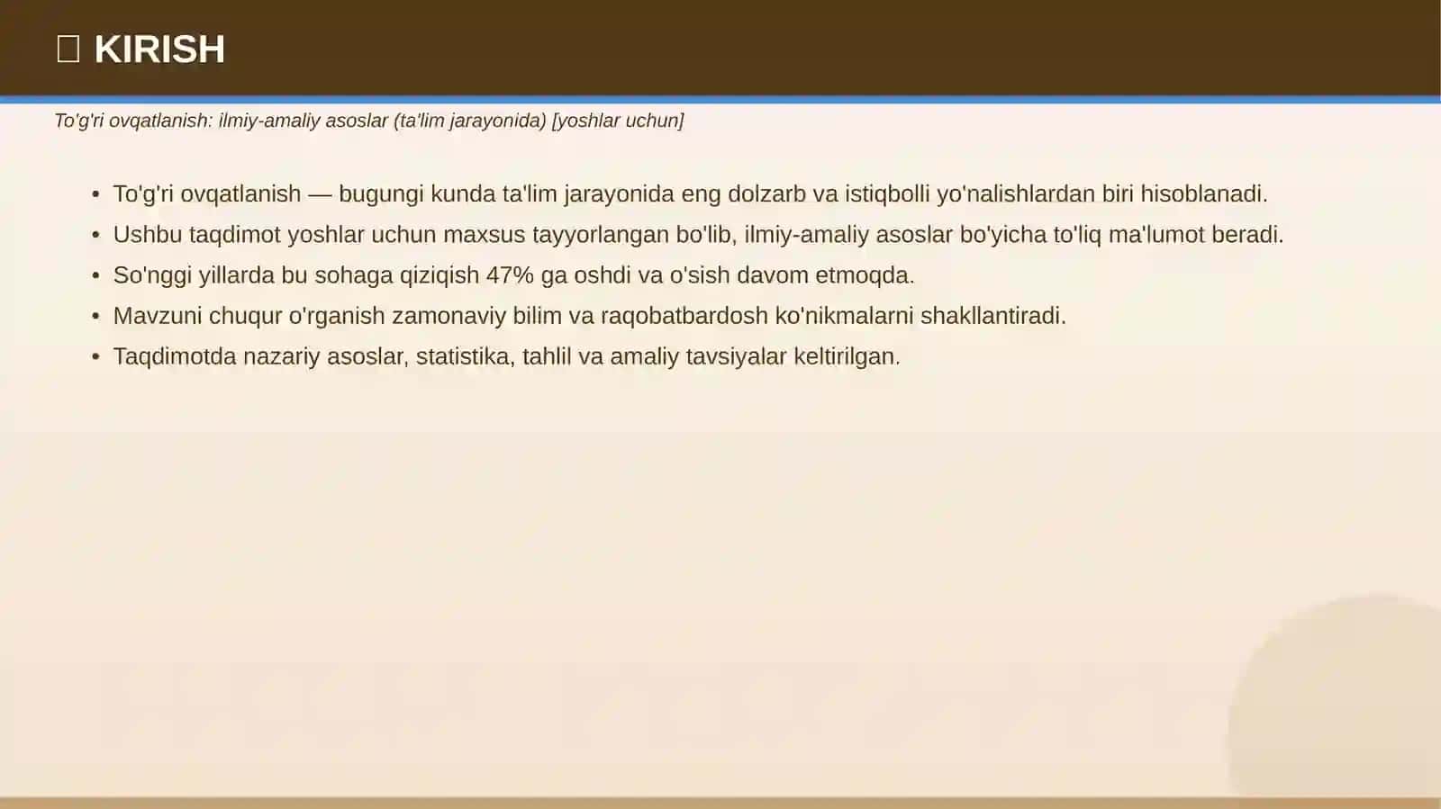 TO'G'RI OVQATLANISH 3