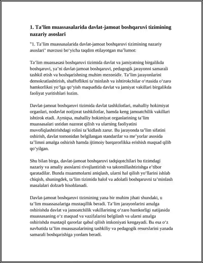 TAʼLIM MUASSASASI MENEJMENTNING DAVLAT- JAMOAT BOSHQARUV TIZIMI 3