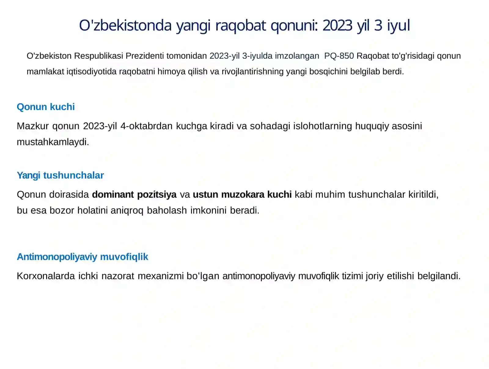 Monopolizmga qarshi siyosiyot va raqobatni rivojlantirish 3