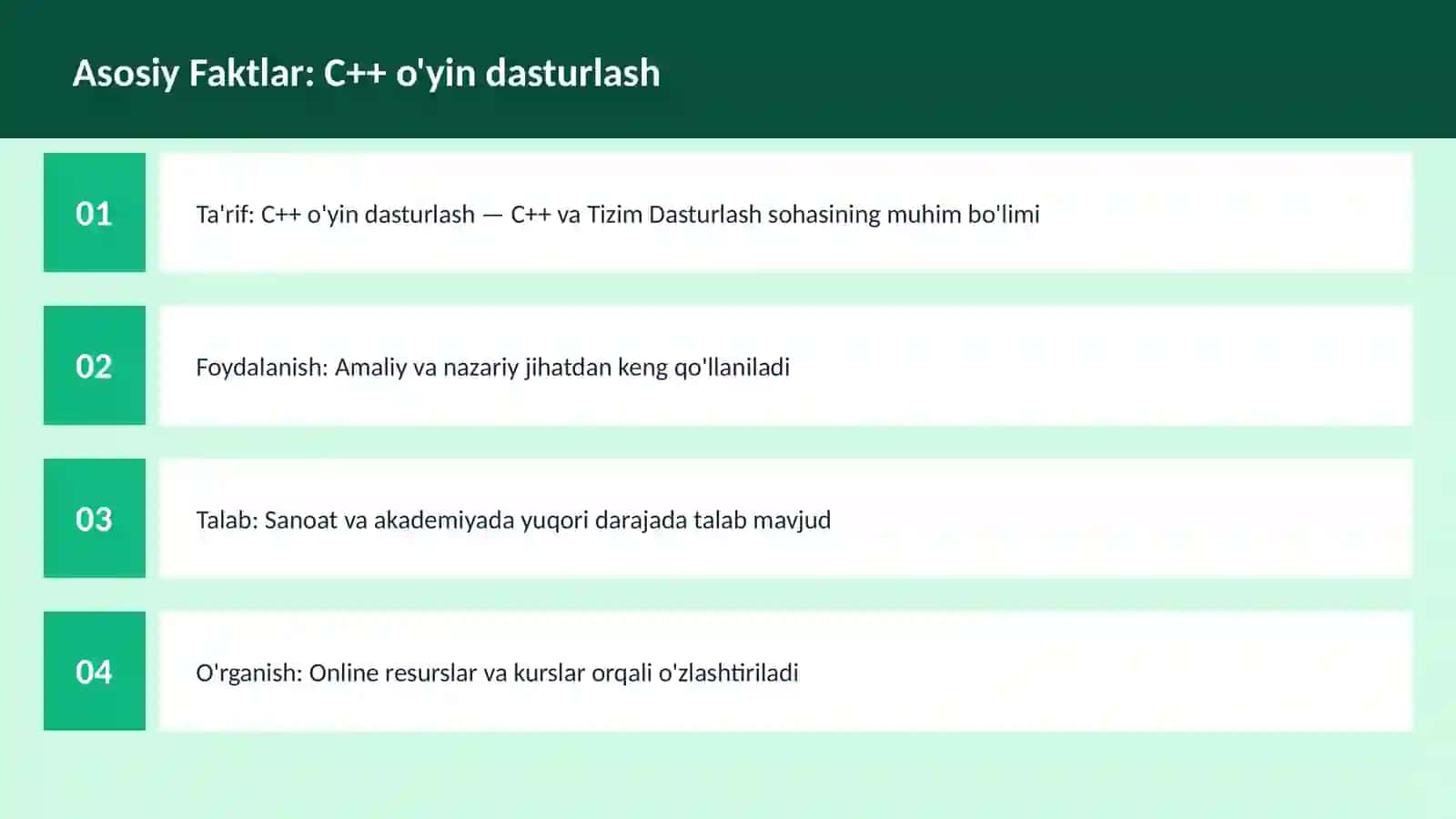 C++ o'yin dasturlash 3