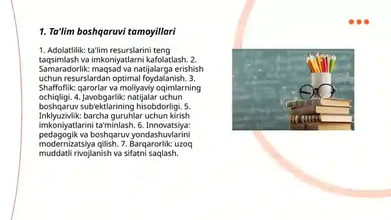 Ta'limni boshqarishning umumiy tamoyillari va mexanizmlari 3