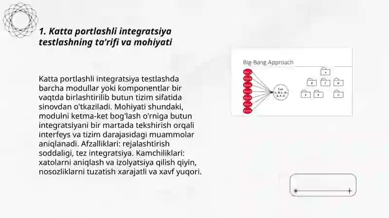 Katta portlashli integratsiya testlash (Big Bang Integration Testing) 3