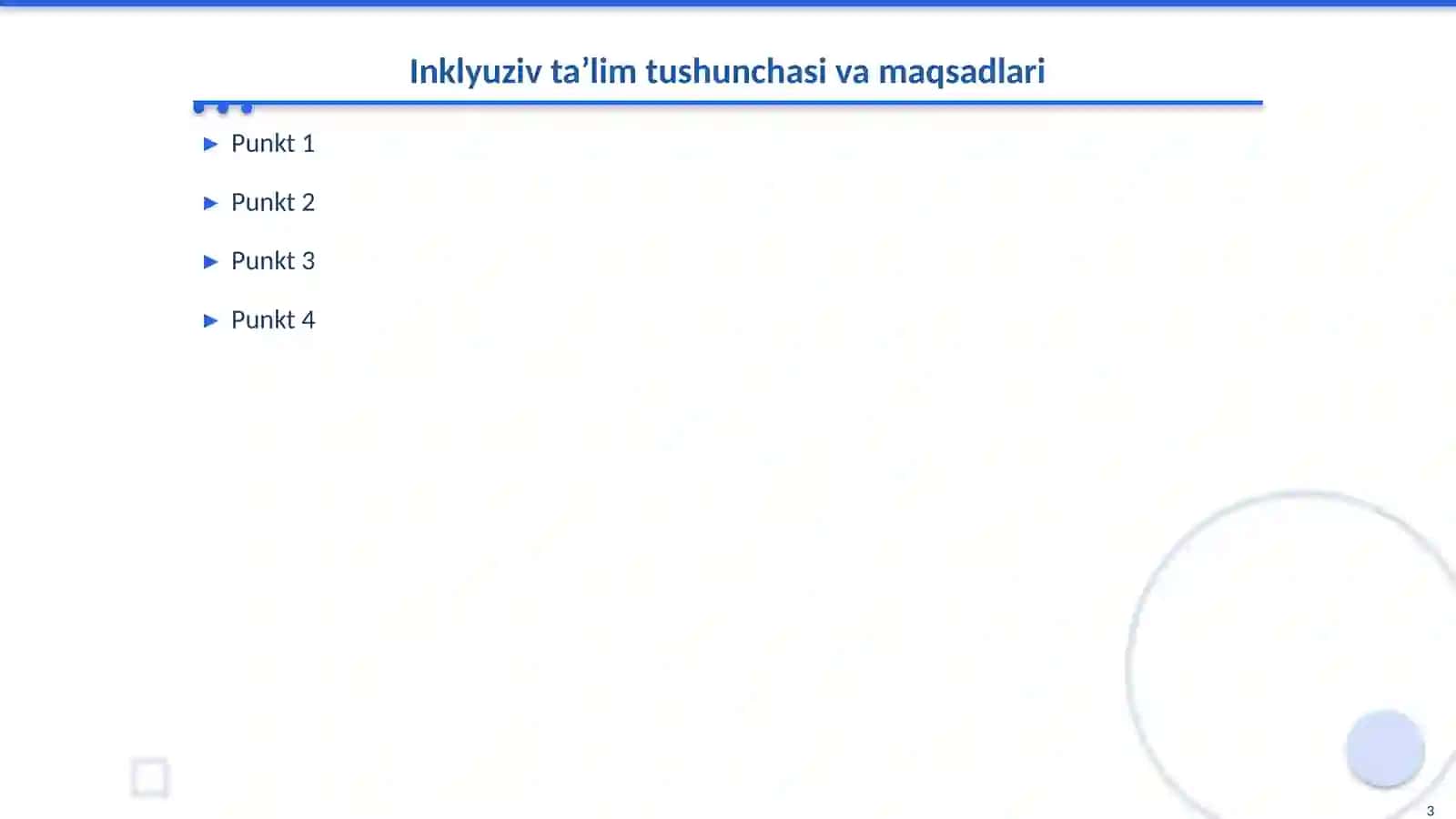 Inklyuziv ta’limning mohiyati, integratsion ta’limdan farqi va ijtimoiy reabilitatsiya haqida tushuncha berish 3