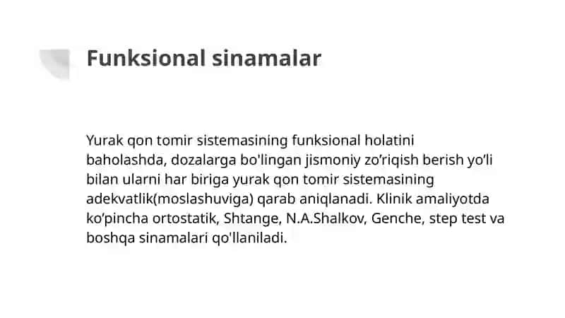 Yurak-qon tomir tizimining funktsional sinamalari va ularni bolalarda baholash 3