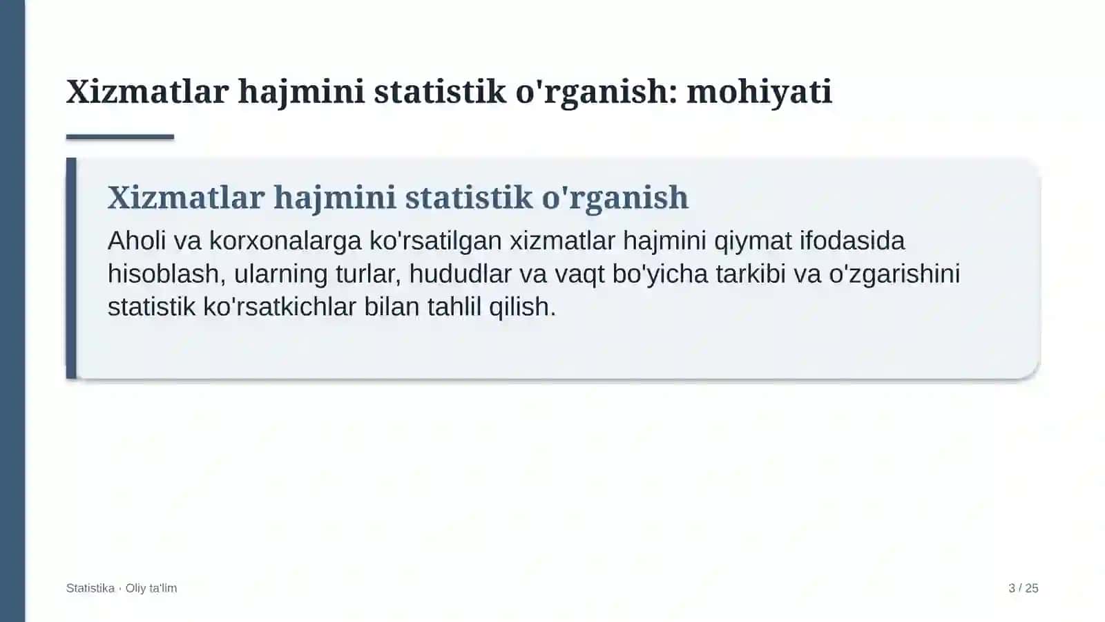radiostansiyalarda xizmatlar hajmini statistik o'rganish 2638 3