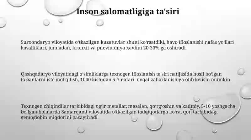 Texnogen omillarning agrosistemalar xolatiga salbiy tasiri 3
