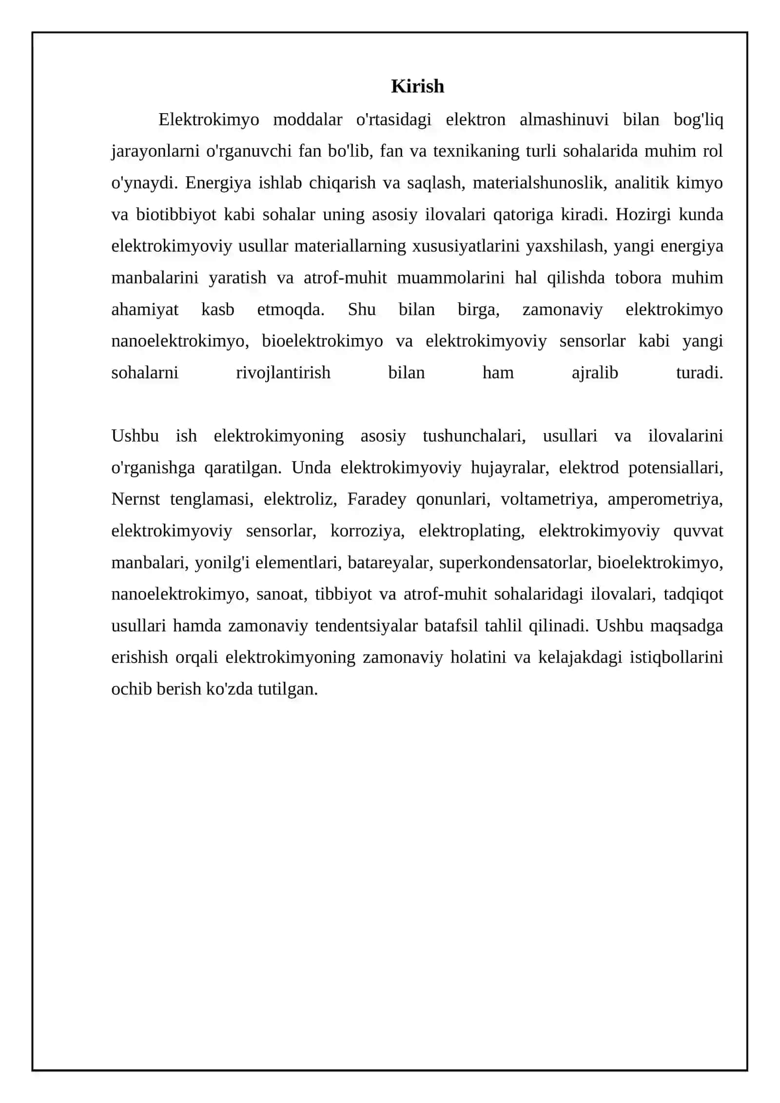 Elektroxomik usullar va qoʻllanilishi 3