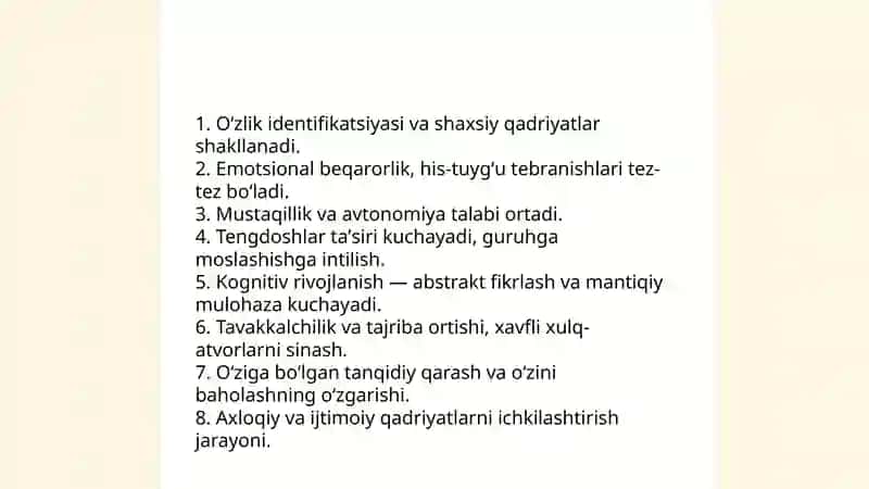 Õsmirlik davri psixologiyasi 3
