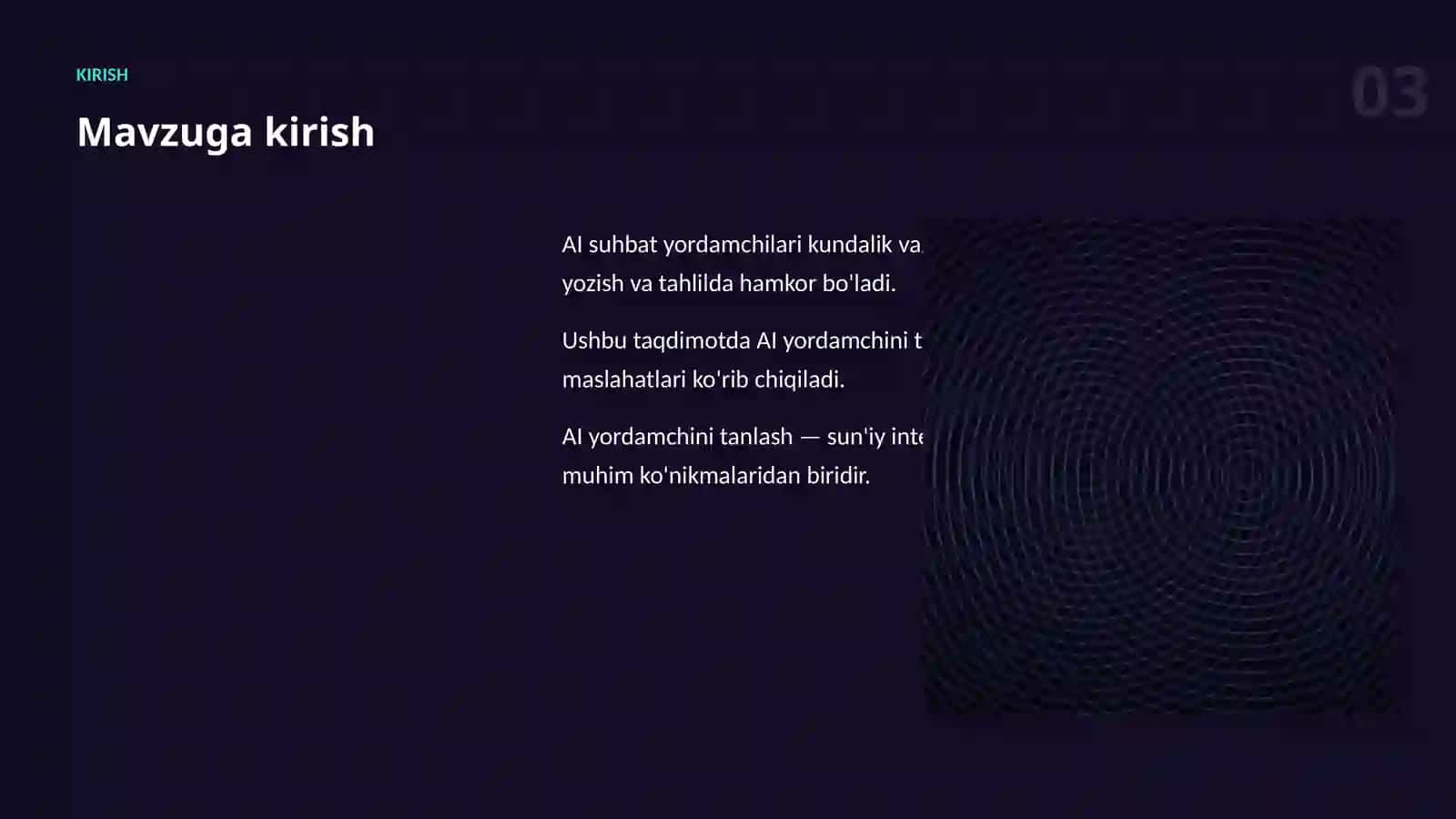 AI SUHBAT YORDAMCHILARI 3
