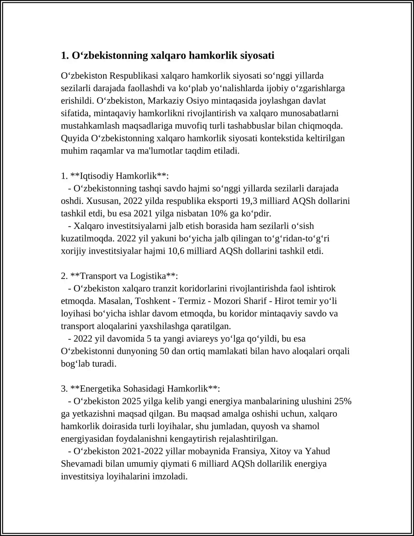O‘ZBEKISTON RESPUBLIKASI OLIY TA’LIM FAN VA INNOVATSIYA VAZIRLIGI TOSHKENT SHAHAR UBS UNVERSETI MUSTAQIL ISH 3