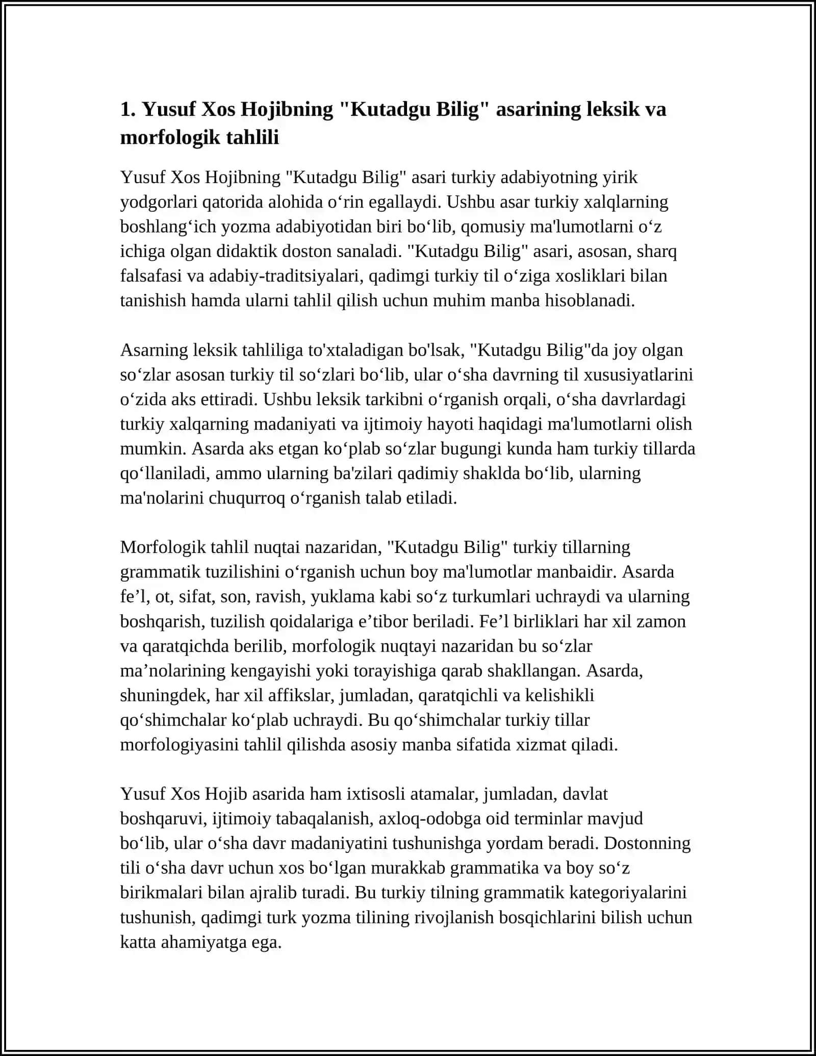 YUSUF XOS HOJIB, ALISHER NAVOIY KABI ALLOMALARNING TILGA OID ASARLARI BILAN TANISHISH 3
