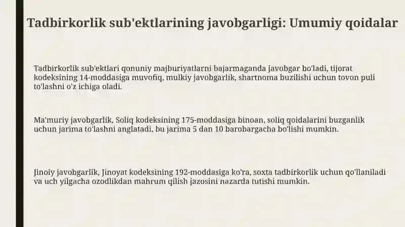Iqtisodiy jamiyatlarning javobgarligini huquqiy tartibga solish 3