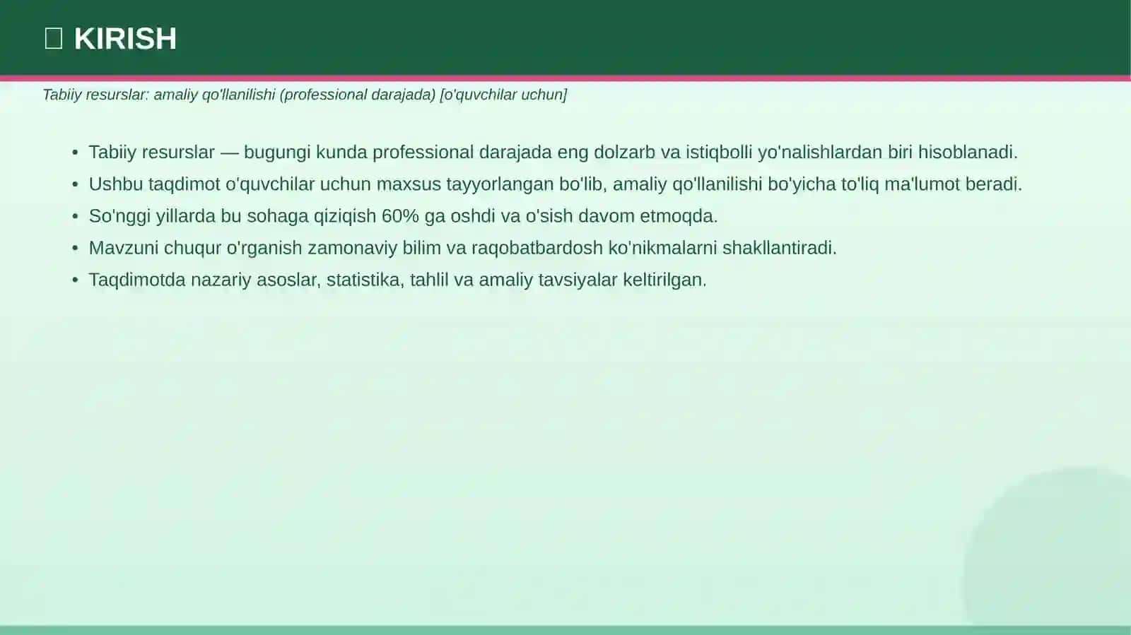 PROFESSIONAL TAQDIMOT • 2026 3